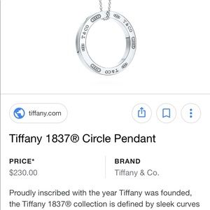 Gorgeous Tiffany & Co Pendant Circular SOLD